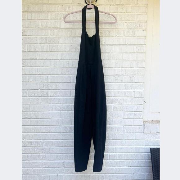 Moda International Vintage 80's Black Halter Jumpsuit - Picture 1 of 4